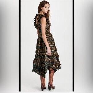 NWT Ulla Johnson Nia Floral Midi Asymmetrical Dress